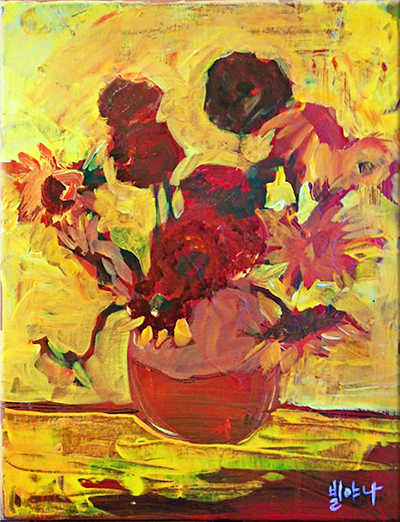 Aartwerk adaptation:<br>Van Gogh, <em>Sunflowers, 1888</em> (3h)