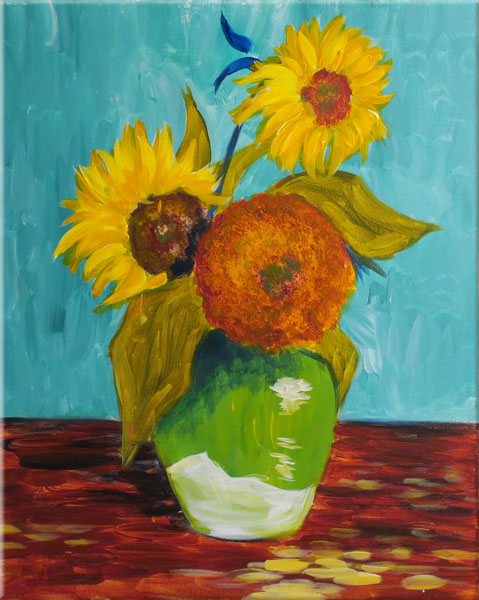 Aartwerk adaptation: Van Gogh, Sunflowers, 1888 